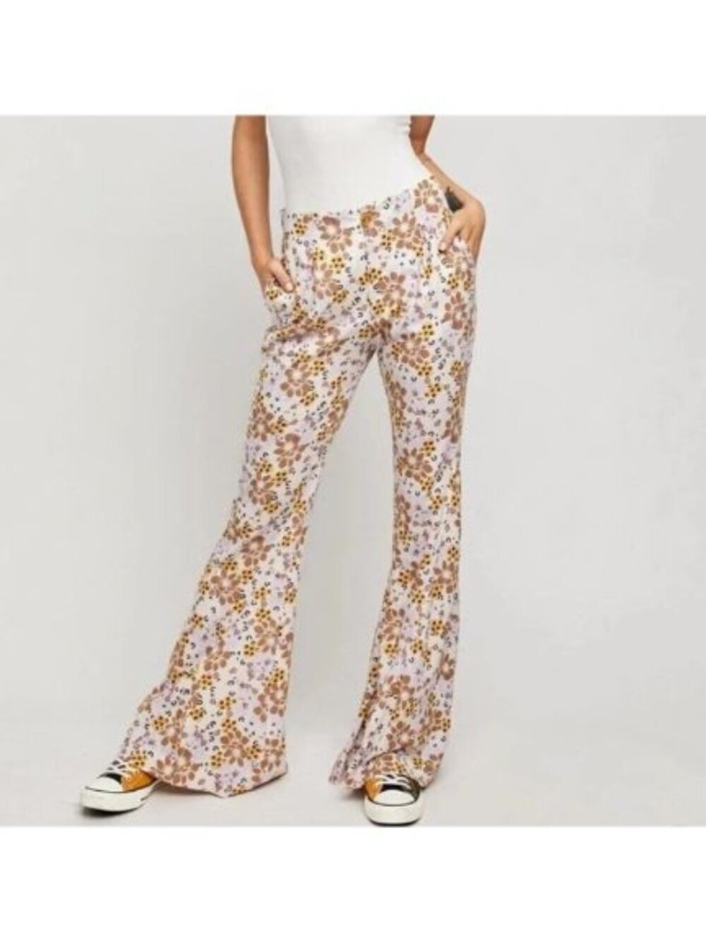 Free People Can't Take My Eyes Off Of You Wide Leg Flare Pants